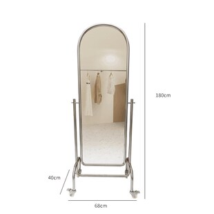 试衣镜服装店专用不锈钢落地全身镜轻奢女装店穿衣镜家用立式镜子