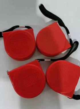 高清卷尺z带吊绳家用软尺红色外壳2米迷你便携卷尺子