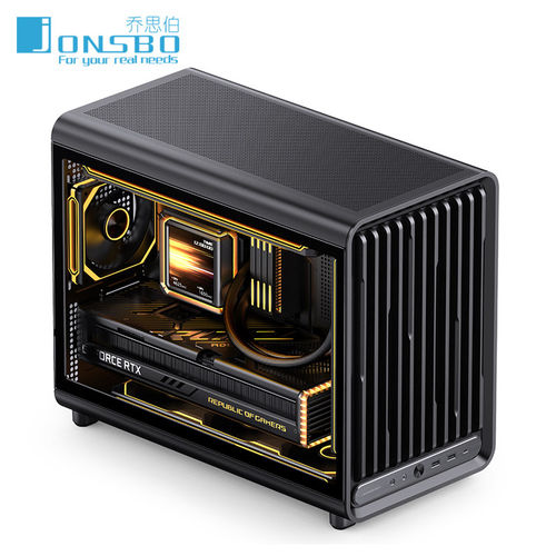 乔思伯D33玻璃侧透MATX桌面机箱