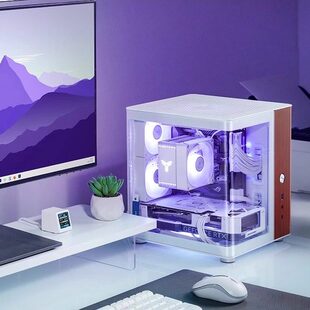 乔思伯MATX机箱TK0/TK1/TK2/TK3/TK4曲面无立柱海景房机箱ITX ATX