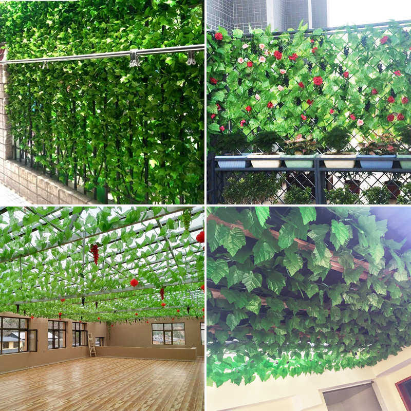 仿真花假花藤条绿萝葡萄树叶吊顶管道装饰藤蔓塑料绿植物缠绕遮挡