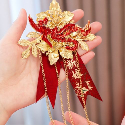 速发结婚龙娘胸花一对婚礼新郎新凤花别全套中式襟花婚庆用品大全