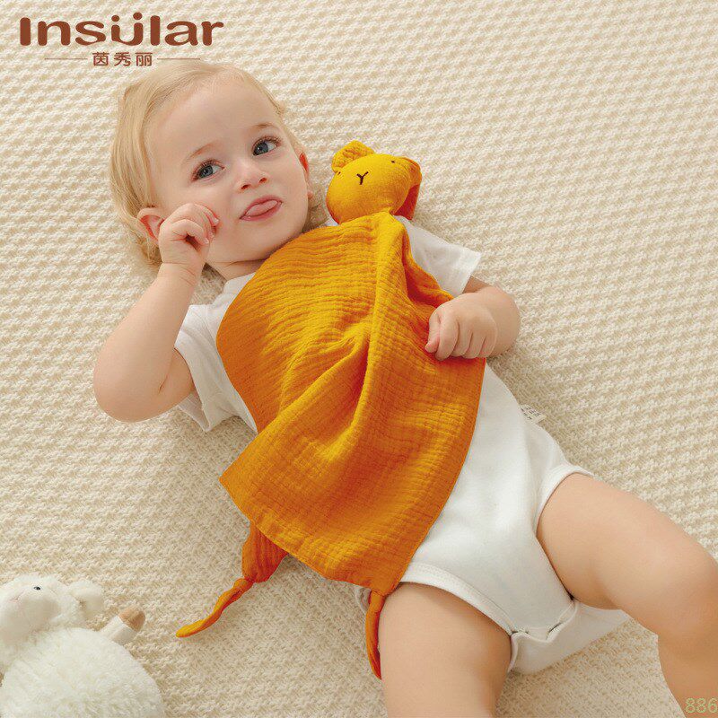 速发入儿可婴口0-1岁2儿纯棉纱布睡偶宝宝玩觉神器可咬玩具