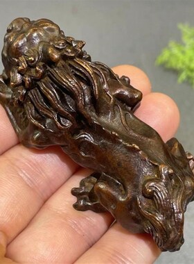速发复古文玩实心手招财貔貅天禄铜把件把房文玩礼品镇纸茶台茶宠