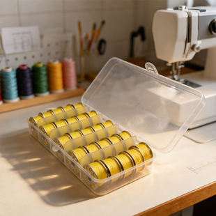 小型缝纫机锁边底线芯黄色小卷涤纶缝纫线芳华缝纫机金属铁梭芯线