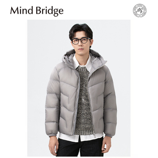 宽松轻薄保暖休闲面包服外套 2025冬新款 Mind Bridge羽绒服男短款