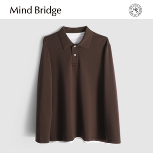 POLO衫 男长袖 商务休闲假两件撞色纯色T恤 Bridge莫代尔秋冬季 Mind