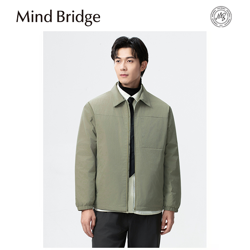 Mind Bridge2025秋冬季新款男商务休闲行政风夹克轻薄羽绒服外套