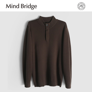 Bridge2025秋冬季 针织衫 新款 高级感毛衣叠穿立领长袖 潮 男士 Mind
