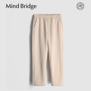 Mind Bridge2025新款男高级感空气层卫裤莱赛尔天丝棉混纺休闲裤