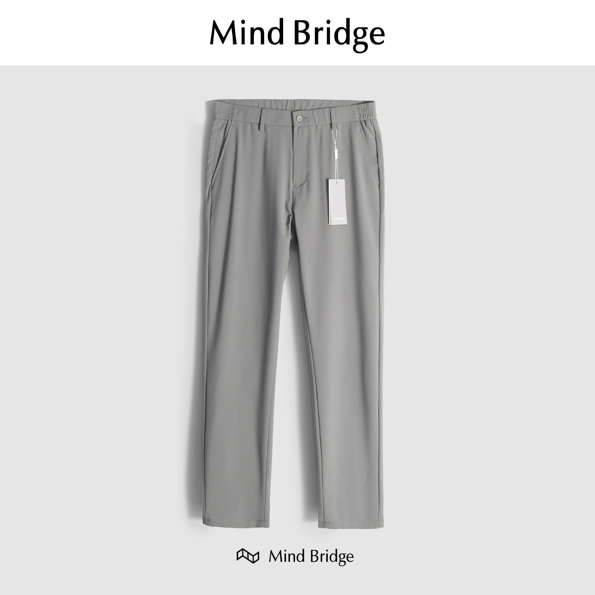 Mind Bridge2024春夏男休闲裤直筒宽松弹力商务免烫抗皱西裤长裤