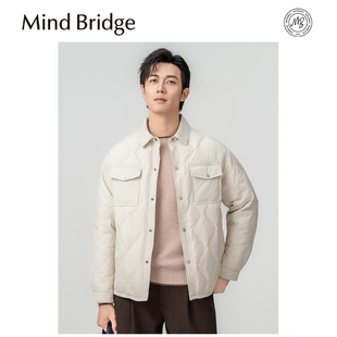 2025秋冬90鸭绒羽绒服轻薄翻领衬衫 短款 菱形外套 Bridge男士 Mind