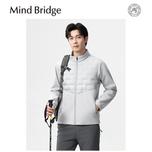 时尚 2025新款 拼接户外运动羽绒外套 Bridge轻薄羽绒服男冬季 Mind