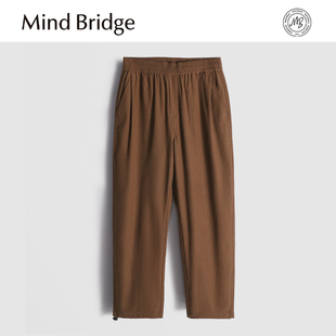 Mind Bridge灯芯绒男裤秋冬2025新款运动裤束脚卫裤宽松休闲长裤