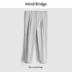 宽松直筒垂感2024春夏新款 男士 休闲长裤 西装 子 Mind 裤 Bridge西裤