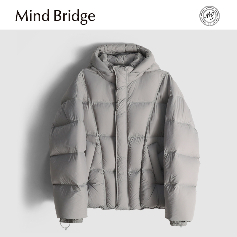 Mind Bridge90%鸭绒机能面包服男2025冬季新款户外休闲保暖羽绒服