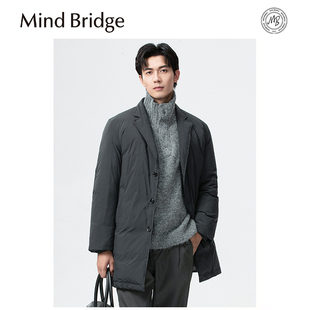 Bridge2025冬季 西装 新款 商务休闲中长款 领90鸭绒羽绒服 男士 Mind