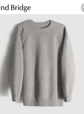 Mind Bridge男毛衣打底针织衫2025秋冬套头圆领日系休闲保暖毛衫