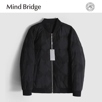 Mind Bridge2024秋冬季新款男士商务休闲棒球领轻薄羽绒服外套潮