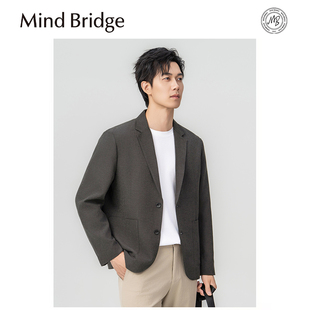 Mind Bridge复古简约纯色高级感西服外套男宽松休闲百搭痞帅西装