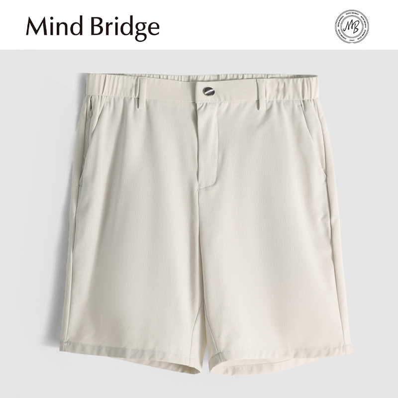 Mind Bridge2025夏季新款户外运动跑步健身五分裤透气网眼短裤男