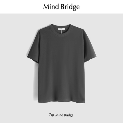 Mind Bridge2025男长袖户外运动快干圆领T恤短袖素色基础打底衫潮