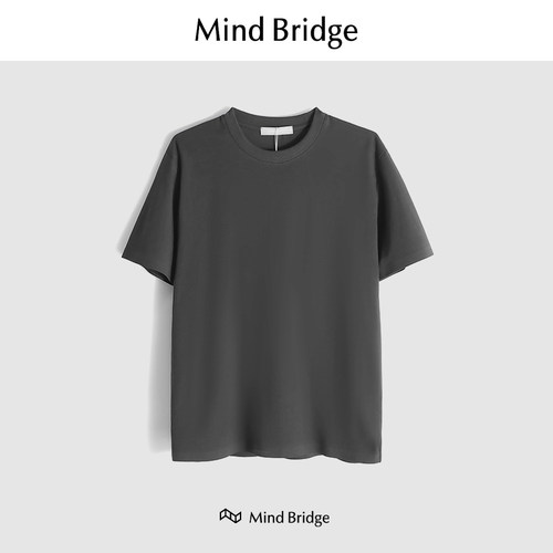 Mind Bridge2026男长袖户外运动快干圆领T恤短袖素色基础打底衫潮