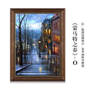 复古威尼斯风景油画走廊过道壁画餐厅建筑 饰画横款 td61美式 客厅装