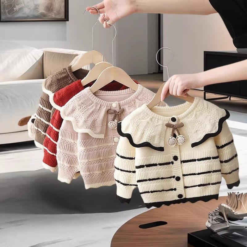 法国女童针织开衫毛衣秋冬新款上衣女宝宝毛衣开衫小童保暖秋外套,童装/婴儿装/亲子装,套装,淘宝优惠券,粉丝福利购,淘宝优惠卷