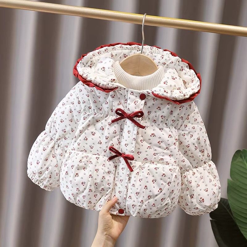 法国女童棉衣外套冬季女宝碎花加绒加厚洋气棉服上衣夹棉保暖棉袄,童装/婴儿装/亲子装,套装,淘宝优惠券,粉丝福利购,淘宝优惠卷