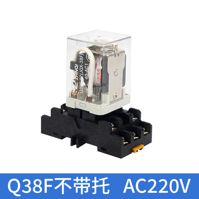 中间继电器交流220V大功率JQX-38F大电流40A电磁开关AC380VDC24v