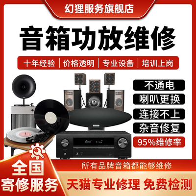 音箱功放维修B&W宝华韦健山水黑胶唱片机留声音响不通电喇叭修复