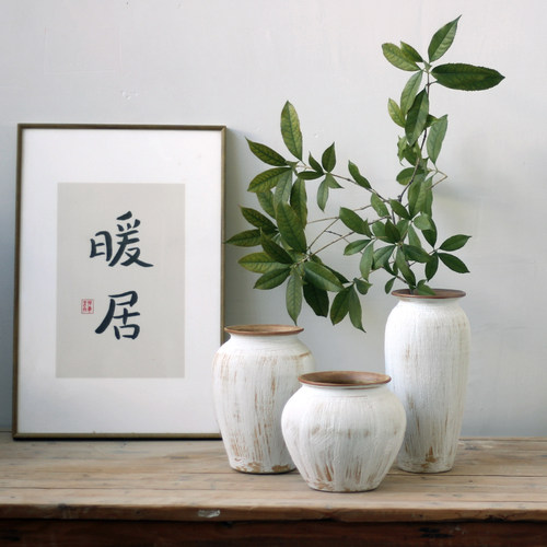 热销陶瓷干花花瓶北欧简r约日式小清新插花客厅民宿小号禅意装饰