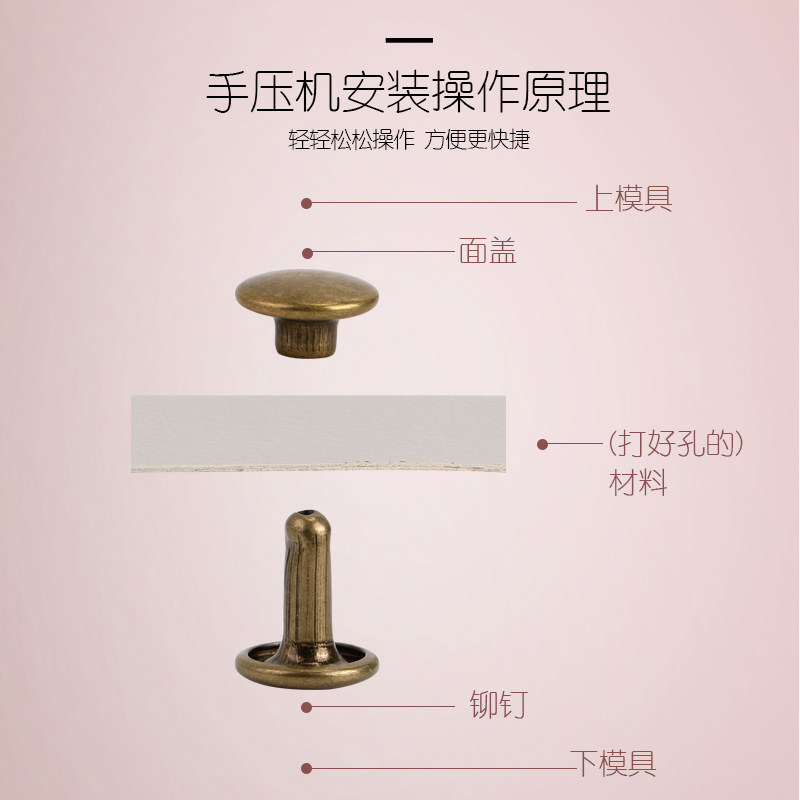 热销金属扣铁双面铆钉扣子皮具皮革配H件子母钉手工对敲对接圆形