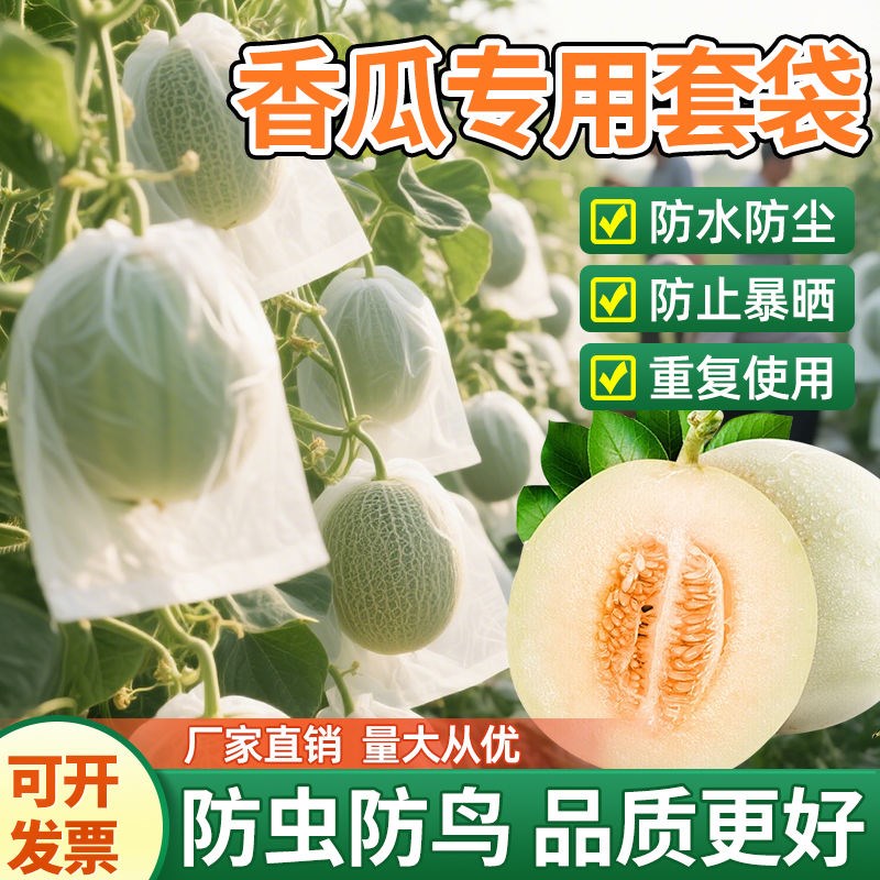 热销【香瓜专用】套袋羊角蜜保护袋D防虫防鸟神器西瓜通用型水果