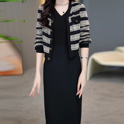 速发套装连衣裙20爆5新款春秋2款高端时尚气质入秋穿一搭整套