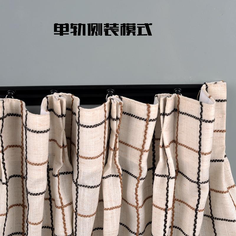 速发超薄窗帘轨道滑导飘窗双滑轨轨轮单滑道盒子台杆子顶装免打孔