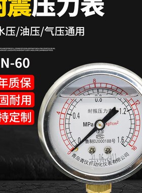 速发耐震压1表表T60/25/40/6/力.6MPA液压油压表水压表防震气压Y2
