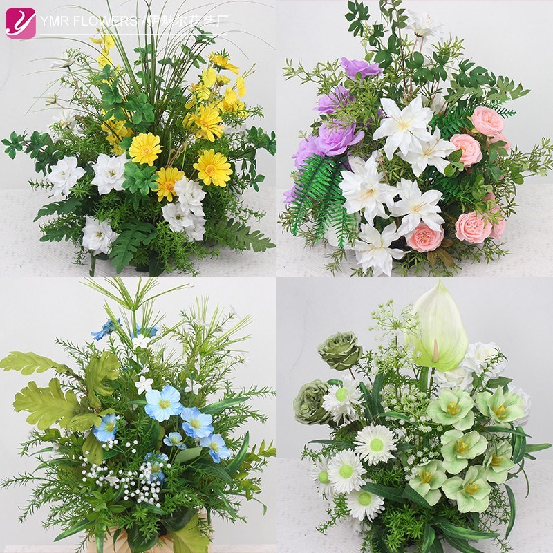 速发婚庆路引花盆店婚业堂酒花桌花餐桌花艺假花商场橱窗摆放开礼