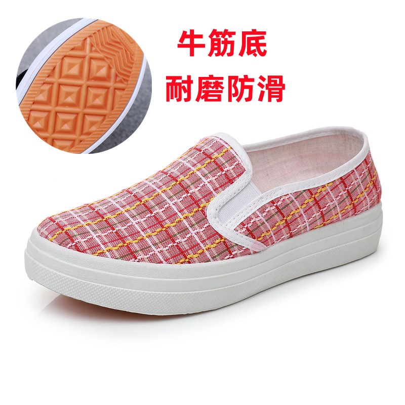 速发2休22春秋新款帆布软鞋透气0闲运动鞋单底防滑妈妈鞋