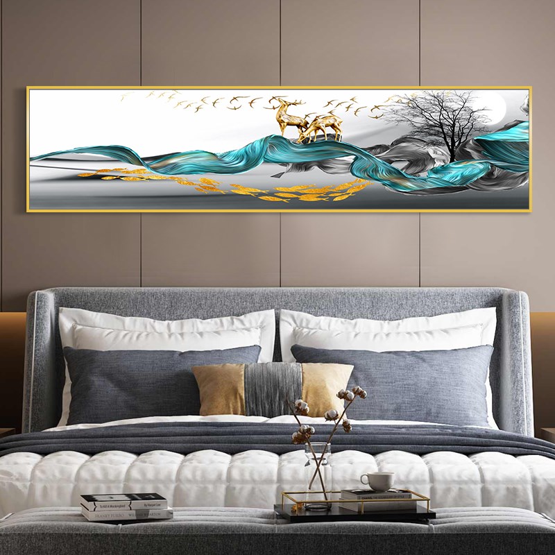 速发卧墙装画饰简约床头挂画轻奢壁画温馨房间画客厅沙发背景室画