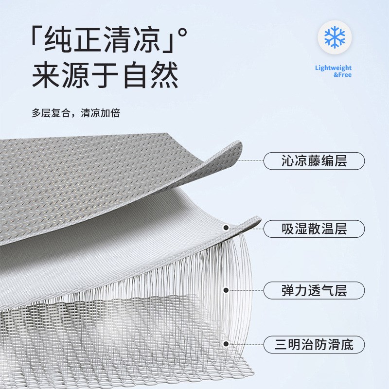 速发夏季藤席飘窗凉垫2窗台垫感024新款简约风卧室台凉席无甲醛垫