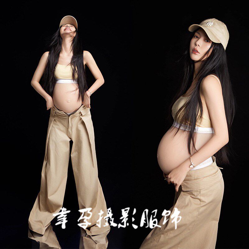 速发影楼新款孕妈咪拍照服装甜酷辣妈孕妇照服装性感御姐服孕味照