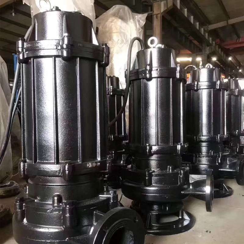 WQ型大功率潜水排污泵 无堵塞WQ排污泵铸铁 三相大功率工业污水泵