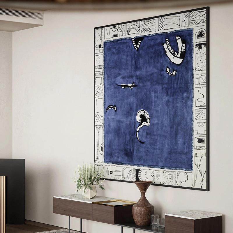 小众艺术客厅装饰画简约蓝色民宿酒店挂画创意抽象沙发背景挂壁画,乐器/吉他/钢琴/配件,其它乐器配件,淘宝优惠券,粉丝福利购,淘宝优惠卷