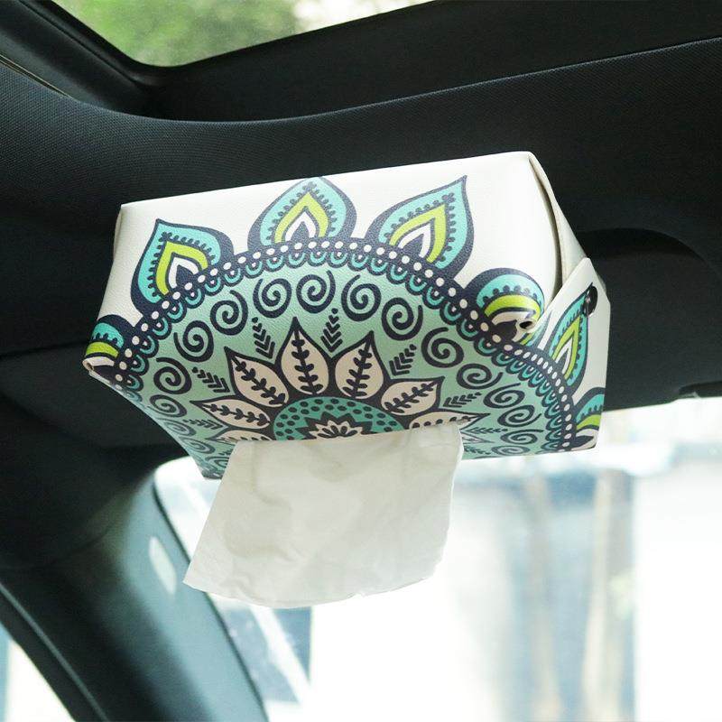 汽车用强磁吸顶式纸巾盒 车载车内抽纸盒 吸顶布艺纸巾盒 加强版