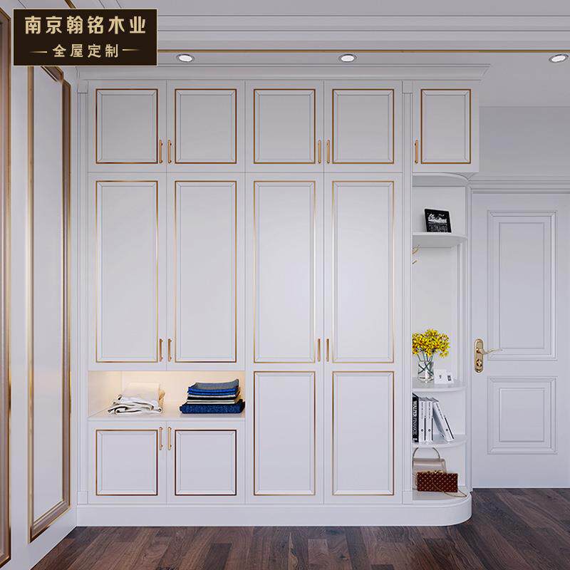 整体实木衣柜定 制 简欧现代轻奢整体全屋家具组合开门衣柜定 做