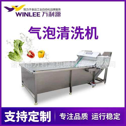 万利源直供 全自动果蔬气泡清洗机 连续式葡萄干清洗烘干流水线