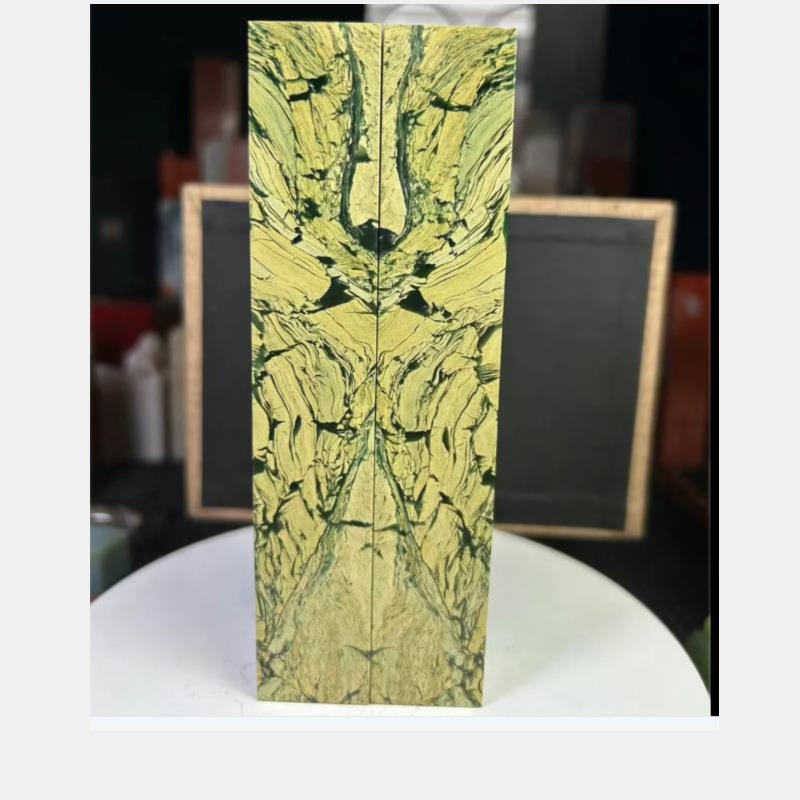 2.5*2.5*14.5CM四川雅安绿翠竹绿大长腿镇尺对章印章摆件书画压尺