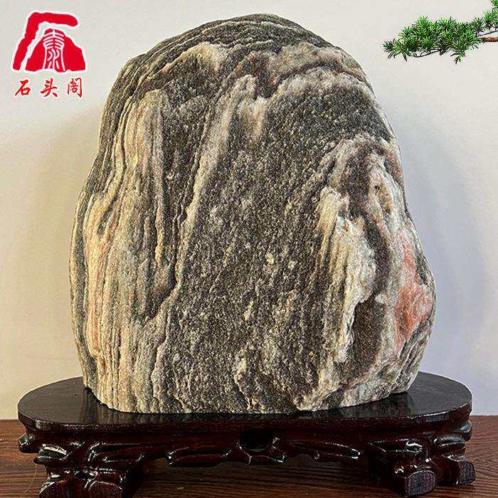 泰山石敢当正宗摆件天然原石办公室靠山石风水石摆件客厅家居玄关